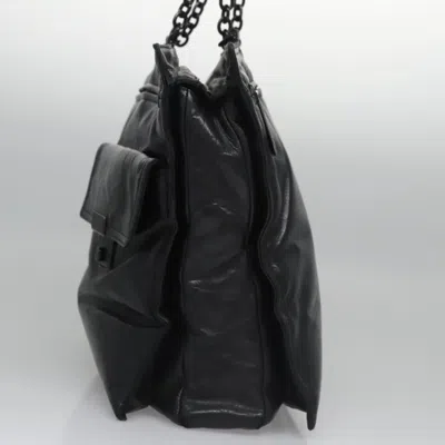Pre-owned Bottega Veneta Tambura Black Leather Tote Bag ()