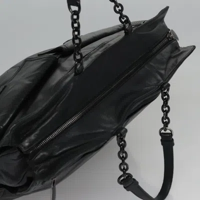 Pre-owned Bottega Veneta Tambura Black Leather Tote Bag ()