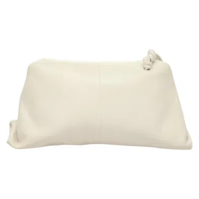 Pre-owned Bottega Veneta White Leather Clutch Bag ()