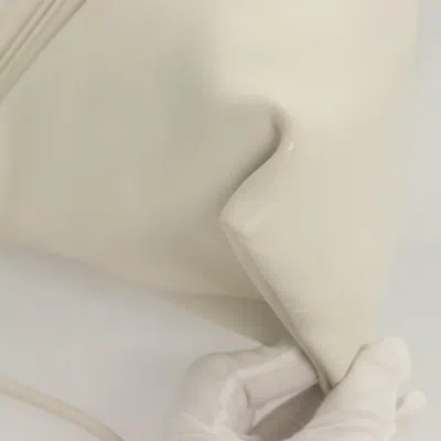 Pre-owned Bottega Veneta White Leather Clutch Bag ()