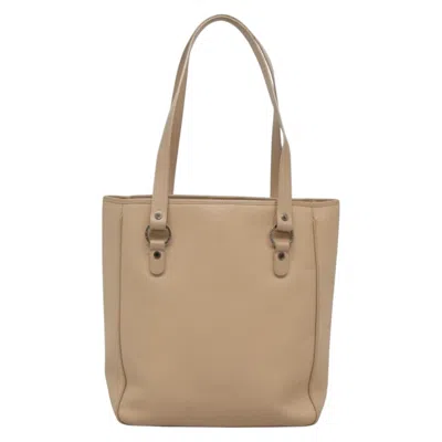 Pre-owned Bulgari Beige Leather Tote Bag () In Sand