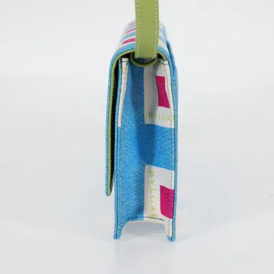 Pre-owned Bulgari Blue Canvas Shoulder Bag ()