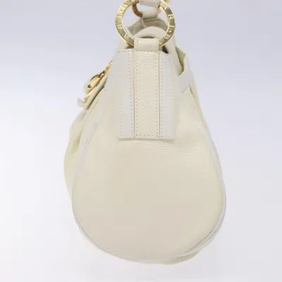 Pre-owned Bulgari Chandra Ivory Leather Shoulder Bag () In White