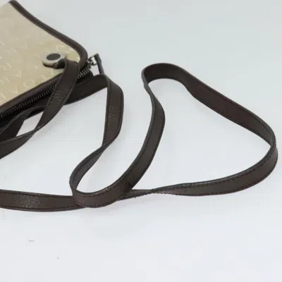 Pre-owned Bulgari Logo Mania Beige Canvas Shoulder Bag () In Sand