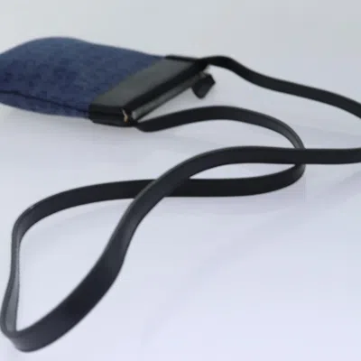 Pre-owned Bulgari Logo Mania Blue Canvas Shoulder Bag ()