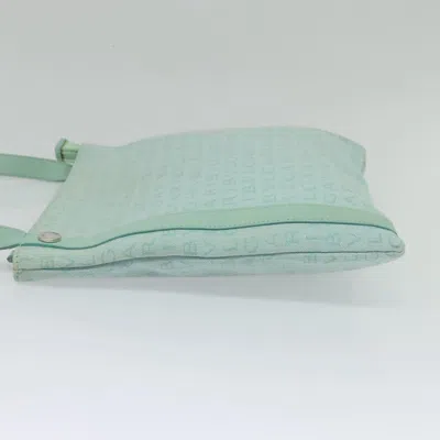 Pre-owned Bulgari Logo Mania Green Canvas Shoulder Bag ()