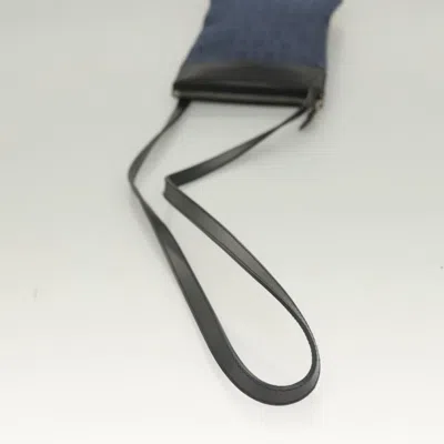 Pre-owned Bulgari Logo Mania Blue Canvas Shoulder Bag ()