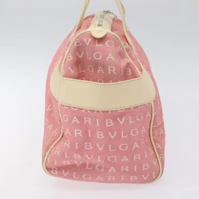 Pre-owned Bulgari Logo Mania Pink Canvas Tote Bag ()
