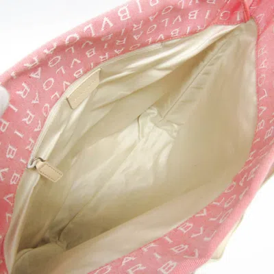 Pre-owned Bulgari Logo Mania Pink Canvas Tote Bag ()