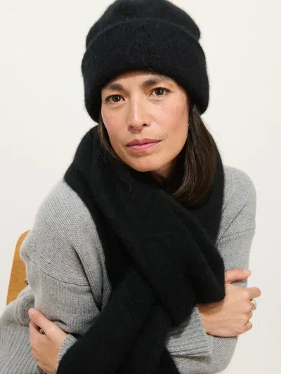 Alex Mill Beanie In Brushed Cashmere In Black