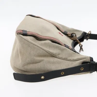 Pre-owned Burberry Blue Label Beige Canvas Shoulder Bag () In Sand