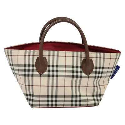 Pre-owned Burberry Blue Label Beige Nylon Tote Bag () In Sand