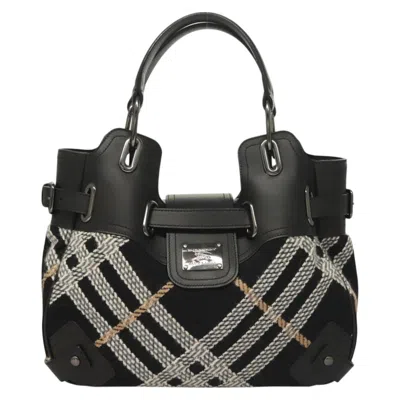 Pre-owned Burberry Blue Label Black Wool Tote Bag ()