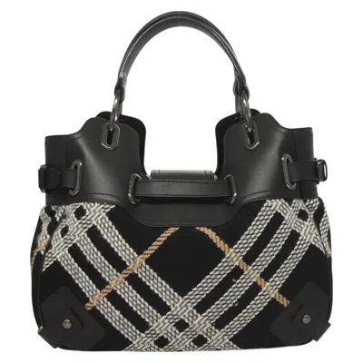 Pre-owned Burberry Blue Label Black Wool Tote Bag ()