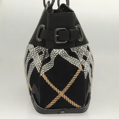 Pre-owned Burberry Blue Label Black Wool Tote Bag ()