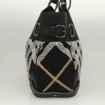 Pre-owned Burberry Blue Label Black Wool Tote Bag ()