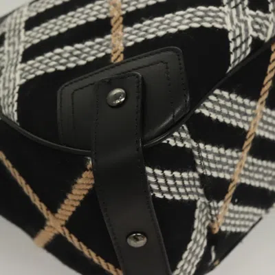 Pre-owned Burberry Blue Label Black Wool Tote Bag ()