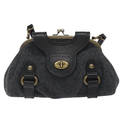 Pre-owned Burberry Blue Label Grey Wool Shoulder Bag () In Gray