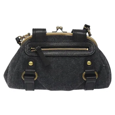 Pre-owned Burberry Blue Label Grey Wool Shoulder Bag () In Gray
