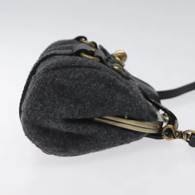 Pre-owned Burberry Blue Label Grey Wool Shoulder Bag () In Gray