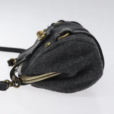 Pre-owned Burberry Blue Label Grey Wool Shoulder Bag () In Gray