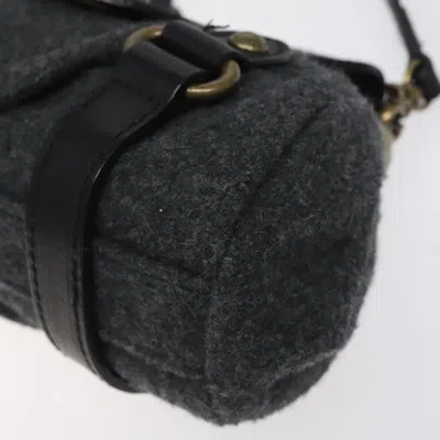 Pre-owned Burberry Blue Label Grey Wool Shoulder Bag () In Gray