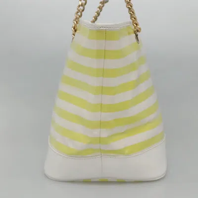 Pre-owned Burberry Blue Label Yellow Canvas Tote Bag ()