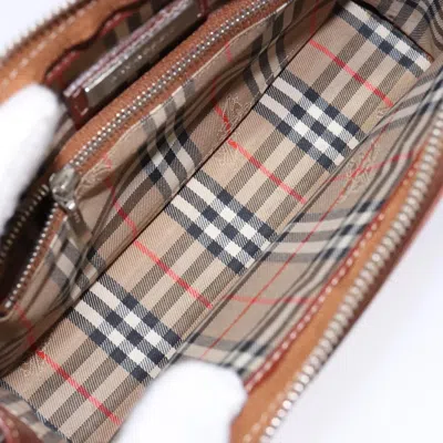 Pre-owned Burberry Brown Leather Clutch Bag ()