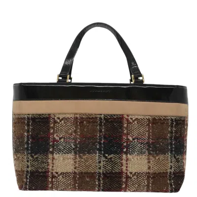 Pre-owned Burberry Brown Wool Tote Bag ()