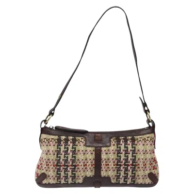 Pre-owned Burberry House Check Beige Wool Shoulder Bag () In Sand