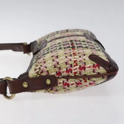 Pre-owned Burberry House Check Beige Wool Shoulder Bag () In Sand