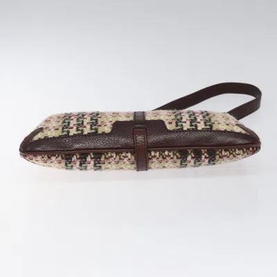 Pre-owned Burberry House Check Beige Wool Shoulder Bag () In Sand