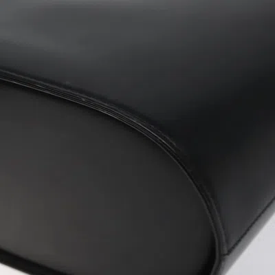 Pre-owned Burberry House Check Black Leather Shoulder Bag ()