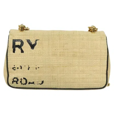 Pre-owned Burberry Lola Beige Wicker Shoulder Bag () In Sand