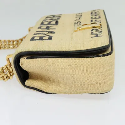 Pre-owned Burberry Lola Beige Wicker Shoulder Bag () In Sand