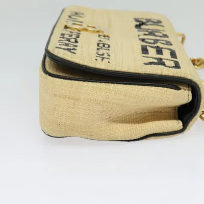 Pre-owned Burberry Lola Beige Wicker Shoulder Bag () In Sand