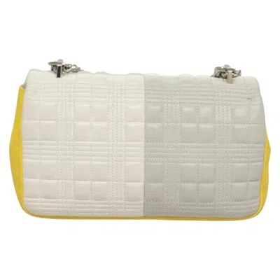 Pre-owned Burberry Lola White Leather Shoulder Bag ()