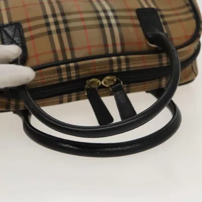 Pre-owned Burberry Nova Check Beige Canvas Tote Bag () In Sand