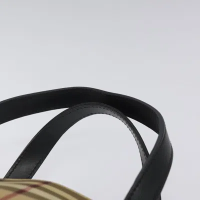 Pre-owned Burberry Nova Check Beige Canvas Tote Bag () In Sand