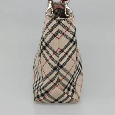 Pre-owned Burberry Nova Check Beige Canvas Tote Bag () In Sand