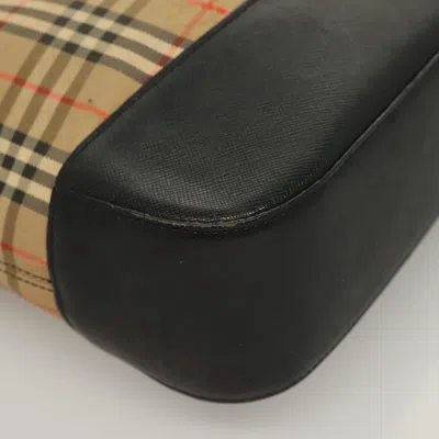 Pre-owned Burberry Nova Check Beige Canvas Tote Bag () In Sand