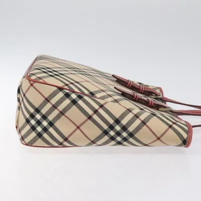 Pre-owned Burberry Nova Check Beige Canvas Tote Bag () In Sand