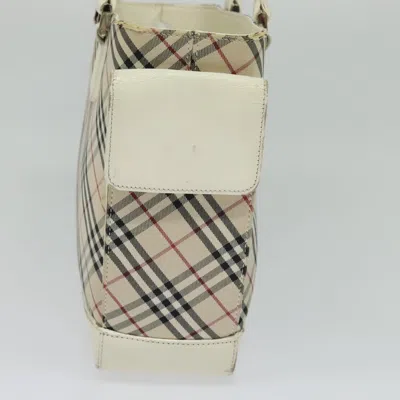 Pre-owned Burberry Nova Check Beige Canvas Tote Bag () In Sand