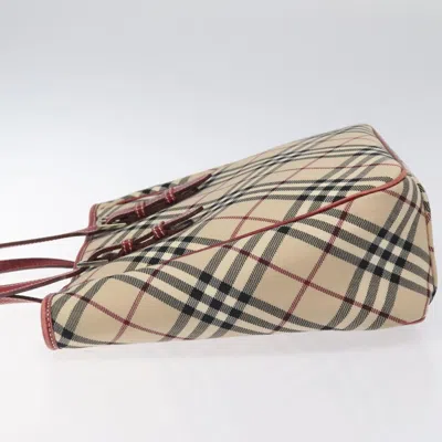 Pre-owned Burberry Nova Check Beige Canvas Tote Bag () In Sand