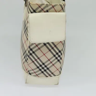 Pre-owned Burberry Nova Check Beige Canvas Tote Bag () In Sand