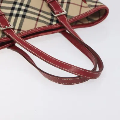 Pre-owned Burberry Nova Check Beige Canvas Tote Bag () In Sand
