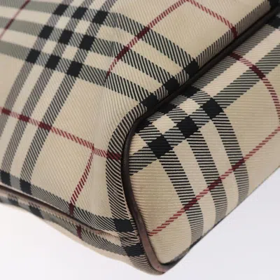 Pre-owned Burberry Nova Check Beige Canvas Tote Bag () In Sand