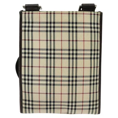 Pre-owned Burberry Nova Check Beige Nylon Shoulder Bag () In Sand