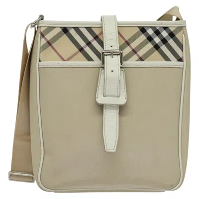 Pre-owned Burberry Nova Check Beige Nylon Shoulder Bag () In Sand