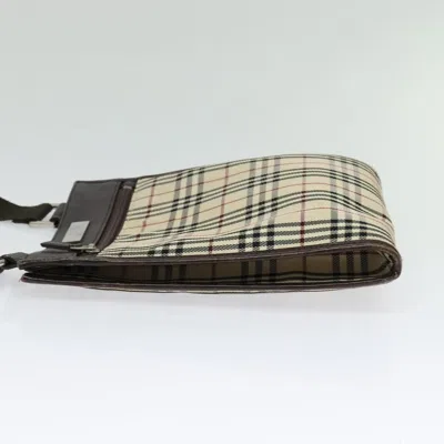 Pre-owned Burberry Nova Check Beige Nylon Shoulder Bag () In Sand